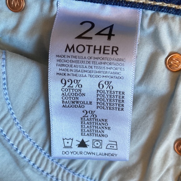 AUTHENTIC MOTHER JEANS THE SLIT RASCAL IN BLUE DENIM - Picture 15 of 16